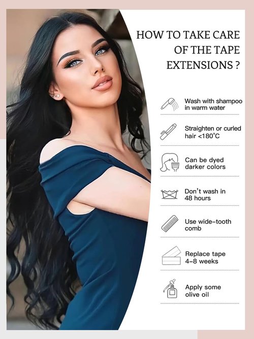 LOVELINE Tape in Hair Extensions Human Hair, Balayage Dark Brown to Chestnut Brown, 18 Inch 20pcs 50g, Skin Weft Seamless Invisible, Soft and Thick Luxury Remy Human Hair Extensions