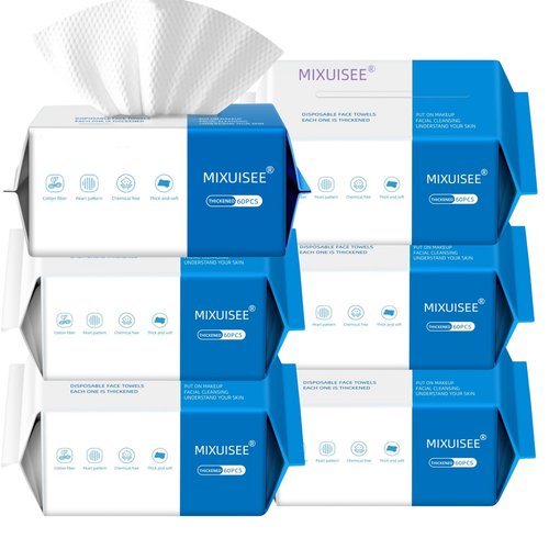 Disposable face towel.MIXUISEE thick and soft face towels. 100% cotton face cloths.facial towels 130% thickness.Remove makeup and cleansing.Suitable for sensitive skin.(360 pieces)