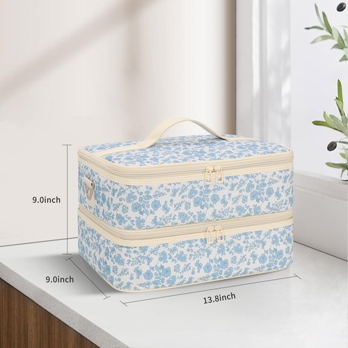 Ethereal Nail Polish Organizer Bag Holds 50+ Bottles(15ml/0.5 fl.oz) UV Nail Lamp, Gel Polish Travel Storage Bag for Nail Kit, Gift for Manicurist, Girls
