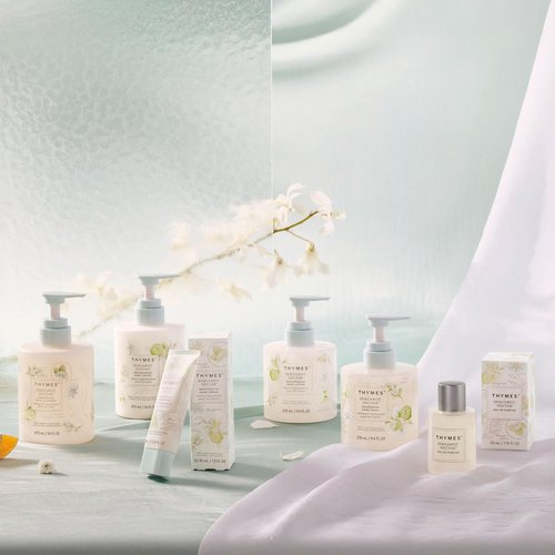 Thymes Nourishing Body Cleanser - Large Moisturizing Body Wash with Pump - Hydrating Cleanser - Notes of Bergamot, Orange Flower, Lemon, Lotus & Sandalwood. (Bergamot Nectar, 16 fl oz)