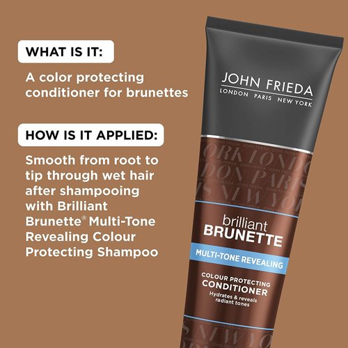 John Frieda Brilliant Brunette Multi-Tone Revealing Moisturizing Conditioner 8.45 oz (Pack of 5)