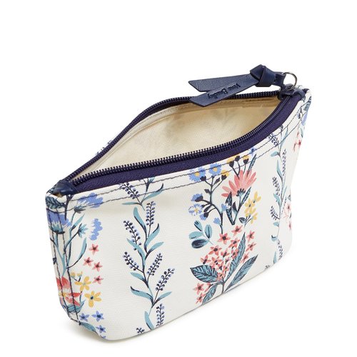 Vera Bradley Every Day Small Pouch Makeup Organizer Bag, Paradise Cream Stripe