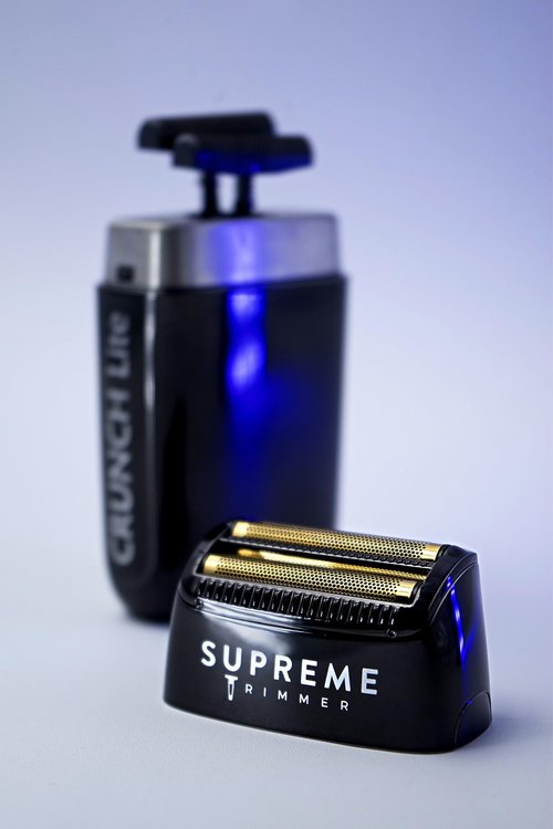 Supreme Trimmer Crunch Lite STF600 | Professional Double Foil Shaver for Men | Cordless & Corded, 60 Min Runtime, Hidden LED Display | Barber Face & Head Finishing Razor