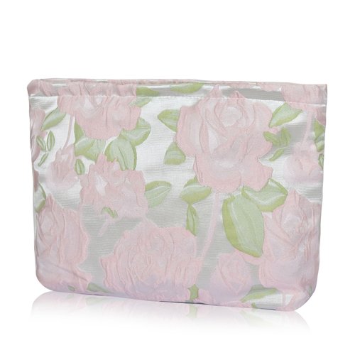 KeYaMee Make Up Bag Cosmetic Bags for Travel Women Corduroy Organizer Pouch Toiletry Bags with Zipper Large Capacity Gift for Girls Mom 22 pink