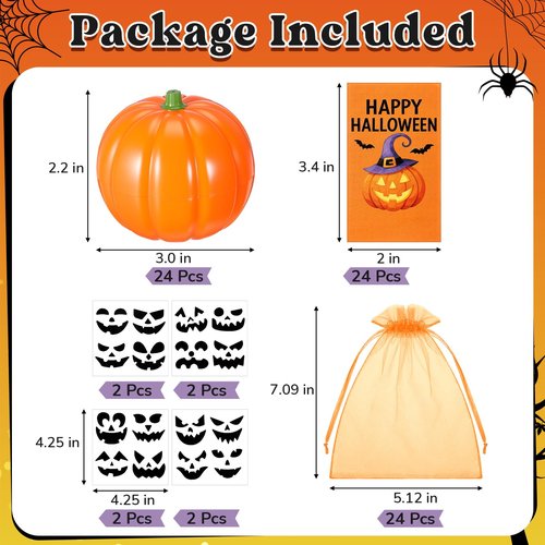24 Set Pumpkin Hand Cream Gifts Set for Women, Little Pumpkin Baby Shower Decoration Hand Lotion Bulk Fall Holiday Party Favors Bridal Bridesmaid Gifts for Wedding with Organza Bag Halloween Goodies