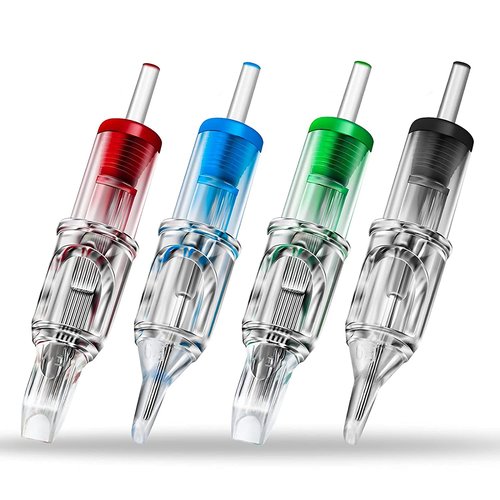 Autdor Tattoo Needles Cartridge - 100Pcs Mixed Tattoo Cartridge Needles Round Liner Shader Flat Magnum 3RL 5RL 7RL 9RL 3RS 5RS 7RS 9RS 5M1 7M1 for Tattoo Machine Tattoo Supplies (RL/RS/M1/RM-120PCS)