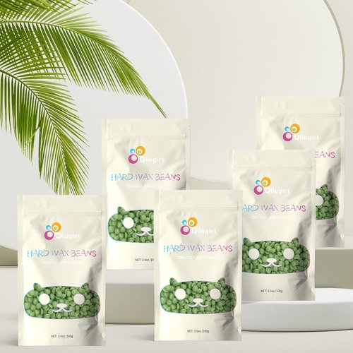 Qiiugirl Professional Hair Removal Wax Pot Heater with Waxing Kits for Hair Removal, Green