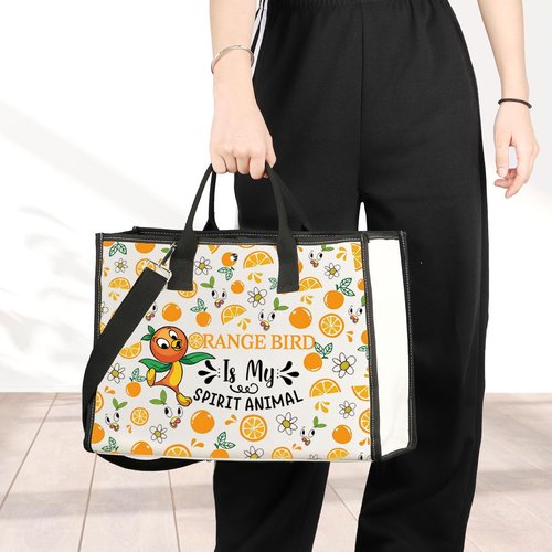 JNIAP Sunshine Bird Cosmetic Makeup Bag Bird Lover Gifts Sunshine Bird Zipper Pouch Sunshine Bird Merchandise (Orang tote)