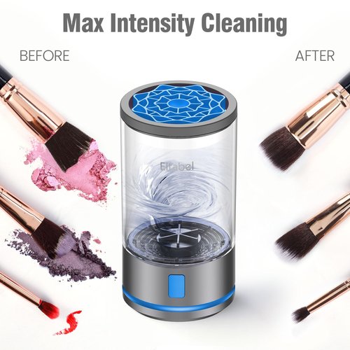Makeup Brush Cleaner Machine, 2 in 1 Makeup Brush Cleanser & Washer, 7000 RPM High-Speed Deep Cleaning, Portable Automatic Cosmetic Brush Cleaner for All Makeup Brush and Sponge, Blue