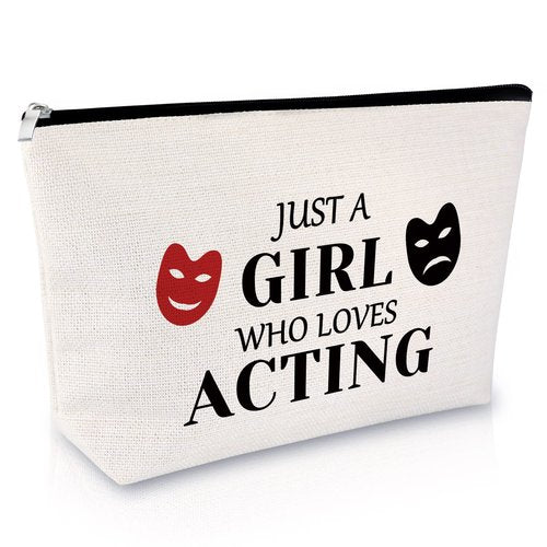 Theatre Lover Gifts Makeup Bag Theatre Drama Gift for Actress Theater Gifts for Women Theatre Acting Gift for Drama Student Retirement Graduation Gift for Drama Teacher Dramatist Cosmetic Travel Bag