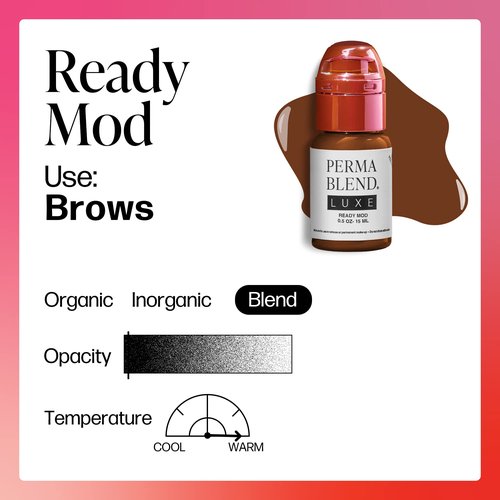 Perma Blend Luxe - Ready Mod - Microblading Ink Modifier - Professional Tattoo Ink - Enhance Ink Color - Vegan (0.5 oz)