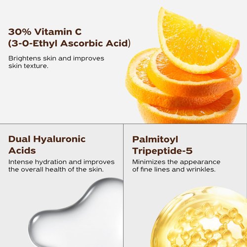 GO MAY Face Brightening Serum | 30% Vitamin C Serum | Anti-aging Serum for Face | Prevention of Future Dark Spots | 1Fl.Oz