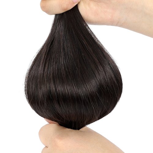 Tape in Hair Extensions Human Hair, 16'' Black Hair Extensions Tape ins Remy Human Hair Extensions 20 Pcs 50 g/pack (#1B) Black