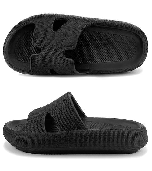 Cloud Slides for Women Cushion Recovery Pillow Sandals with Arch Support, Memory Foam House Shower Slippers for Woman, Non-Slip Comfort Quick Drying