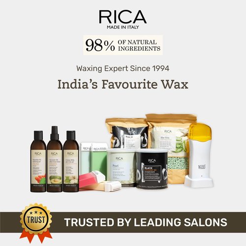 Rica Wax White Chocolate Roll-On Wax Kit - Set of 4 Refills, 100 ML - Made in Italy