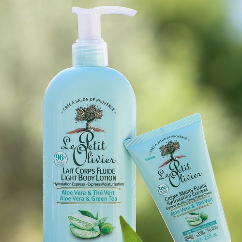 Le Petit Olivier Express Moisturizing Hand Cream - Aloe Vera And Green Tea - Express Moisturizing - No Greasy Or Sticky Feeling - Skin Is Soft And Silky - For Normal To Dry Skin - 2.5 Oz