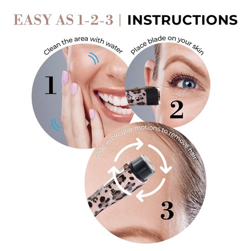 LUMINESS Silk & Smooth Skin Care Set: Flawless Facial Hair Removal & Face Moisturizer for Women - Painless Facial Razor for Lips, Chin, Peach Fuzz - 2 Electric Shavers & Hydrating Cream with Rose Oil