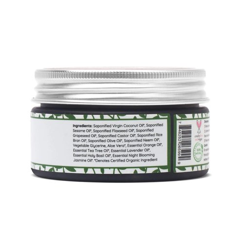 Clay Lotus Organic Face Wash - Acne-Prone, Oily Skin Cleanser with Tea Tree Oil & Neem. All-Natural Ingredients for Blemishes, Redness & Blackheads, Vegan Formula For Teens, Women and Men