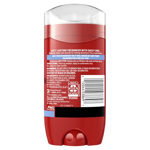 Old Spice Aluminum Free Deodorant for Men, 24/7 Odor Protection, 24/7 Freshness & Lasting Scent, Goes on Clear, Wolfthorn with Sweet Citrus Scent, 3.0 oz (Pack of 3)