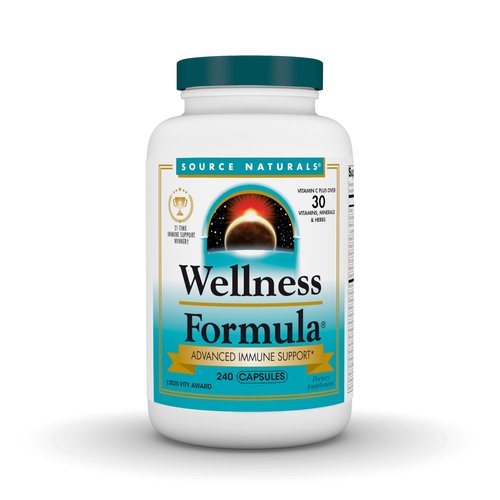 Source Naturals Wellness Formula Bio-Aligned Vitamins & Herbal Defense Advanced Immune Support* - Dietary Supplement & Immunity Booster - 240 Capsules