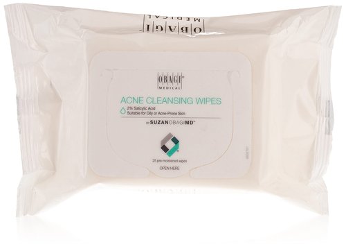 SUZANOBAGIMD On the Go Cleansing Wipes for Oily or Acne Prone Skin, 25 count