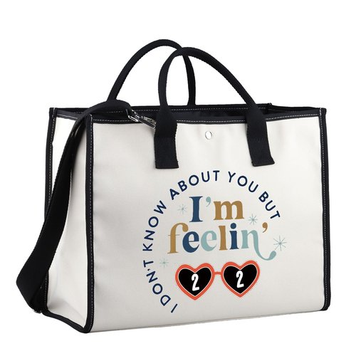 XYANFA I'm Feeling 22 Makeup Bag 22 Birthday Gift Singer Fans Gift Singer's Merchandise (feelin' 22 tote bag)