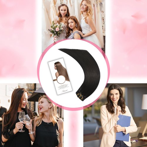 Aison Dark Brown Clip in Hair Extensions Real Human Hair 70G 100% Remy Human Hair Soft Silky Straight for Women 15 Inches 7pcs 16clips