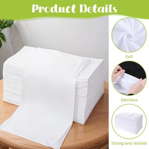 100Pcs Disposable Massage Table Sheets 31" x 71" Non-Woven Fabric Disposable Bed Sheets Breathable SPA Bed Cover for Massage Beauty Tattoos