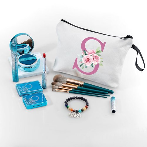 ARIOSEY Gifts for Girls,Monogrammed Gifts,Gifts for Women Birthday Unique,Personalized Makeup Bags for Women,Sister Birthday Gift Ideas,Teenage Girl Presents,Letter s