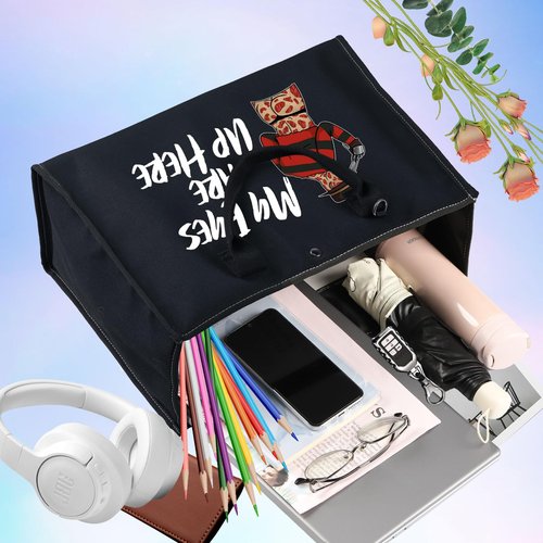 WZMPA Horror Movie Cosmetic Makeup Bag - Inspired Gift 'My Eyes Are Up Here' Zipper Pouch Bag For Movie Fans (Eyes Up Here BG)