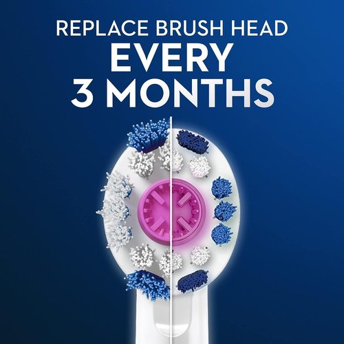 Oral-B 3D White Replacement Brush Heads for an Oral-B Electric Toothbrush, Pack of 6