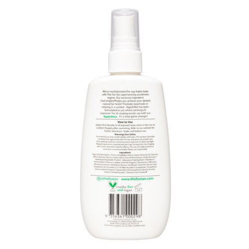 The Fox Tan Fragrance-Free Rapid Tanning Elixir, Tanning Accelerator Lotion For Darker & Faster Tans, Flawless Tans, Vegan & Cruelty-Free, 120mL