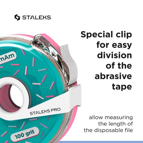 STALEKS PRO White Disposable Abrasive Tape papmAm Expert in a Plastic case 100 grit