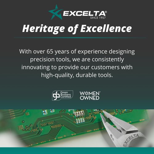 Excelta 3-SA-PI Straight Very Fine Precision Pointed Tweezers, 4.75 Inch, Conductive Anti-Magnetic Stainless Steel 316L, Ideal for Magnification Work, Made in Italy, Intermediate