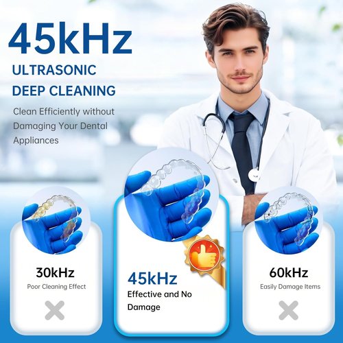 Westdeer Wireless Ultrasonic Cleaner,Westdeer 45kHz,UV Cleaning,for Dentures,Watch Bands,Toothbrush Heads,Pacifiers,Jewelry Rings,4 Modes,210ml Capacity,Travel (white)