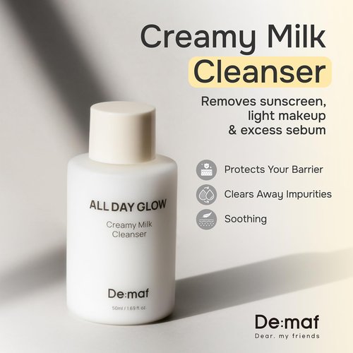 De:maf Welcome Kit Cleansing Set – Gentle Cleansing Trio with Travel Pouch | Olive Oil, Milk, and Rice Foam Cleansers for All Skin Types