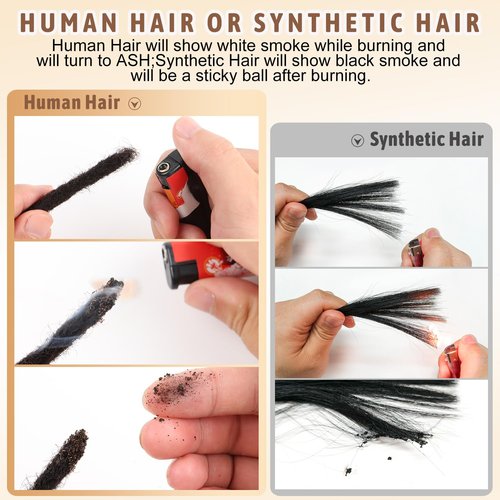 12 Inch Real Human Hair Loc Extensions for Permanent Wear, 10 Count Afro Kinky Bulk Hair, Soft 0.4cm Dreads Ideal for Loc Repair or Styling