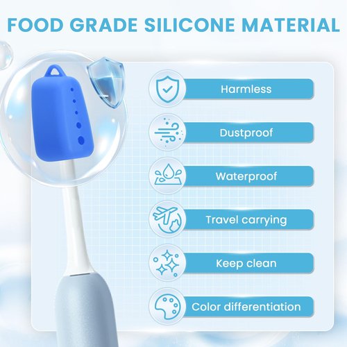 Lapfoon 8 Pack Silicone Toothbrush Covers, Tooth Brush Cover Cap for Electric & Manual Toothbrushes, Toothbrush Travel Essentials