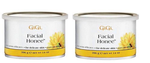 Gigi Tin Honee Wax Facial 14 Ounce Jar (Pack of 2)