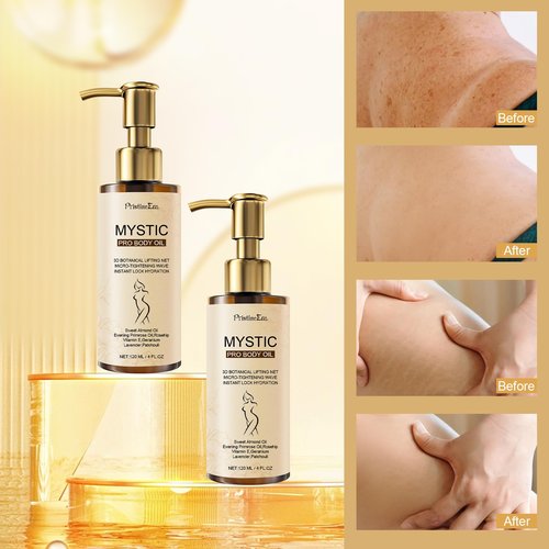 PristineEra Mystic Body Firming Oil Deep Lasting Hydration and Firming Skin for Full Body Skin Tightening Body Oil After Shower 4.23 fl oz (Citrus)