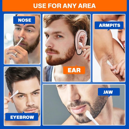 Wokaar 2-in-1 Ear & Nose Waxing Kit for Men & Women | 100g Hair Removal Wax + 99pc | 20 Applicators, 10 Nasal Sticks, 15 Wipes & 20 Earplugs | No Microwave Needed | Nose Wax Kit, Ear Hair Remover