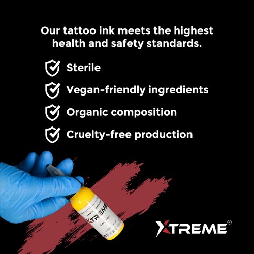 Xtreme Tattoo Ink, Versatile Medium Viscosity for Precision Tattooing, Rich Hue, Quick Healing, Acrylic-Free, Water Based, Highest Safety Stards - Ready-to-Use Tattoo Ink (Neon Blue, 4 oz)