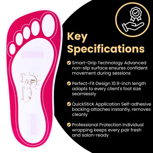 120 Pairs(240 Feets) Disposable Tanning Feet Pads Sunless Airbrush Spray Tent Protect Foot Shaped Spray Tan Sandals