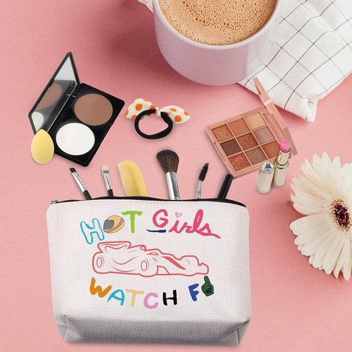 TSOTMO Racing Makeup Bag Motorsport Gift Racer Racing Aesthetic Cosmetic Bag for Car Lovers Carry Racing Gift (WATCH Car)