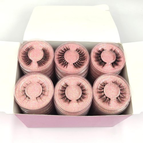 U-Hotmi Wholesale Fales Eyelashes, Mink Lashes Thick 5D Volume Natural Fake Lashes Pack(50 Pairs)