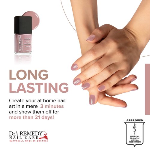 Dr’s Remedy 3 Pack Nail Polish Kit, Feeling Rose-Y Trio, All Natural Enriched Nail Strengthener Non Toxic and Organic