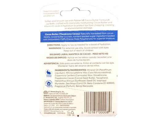 E.T. BROWNE Palmers Cocoa Butter Formula Lip Balm, 12 Count
