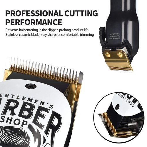 BESTBOMG® Updated Professional Hair Clippers Cordless Hair Haircut Kit Rechargeable 2000mAh Hair Beard Trimmer Haircut Grooming Kit with 6 Guide Combs & for Men/Father/Husband/Boyfriend
