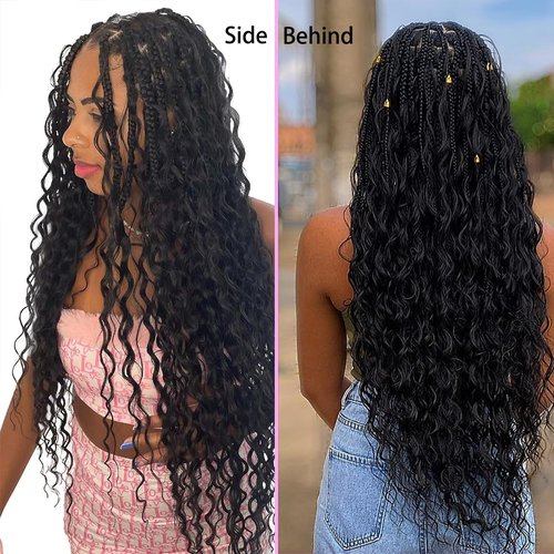 Human Braiding Hair 1Pack-2Pcs 50g 24 Inch Loose Wave Bulk Human Hair for Braiding No Weft Bundle 10A Brazilian Virgin Curly Human Hair Extensions for Boho Braids Wet and Wavy Human Hair