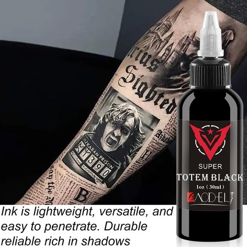 AYCOS Classic Tattoo Ink Set - Black & Red - 30ml Each (1 Bottle Black * 1 Bottle Red)